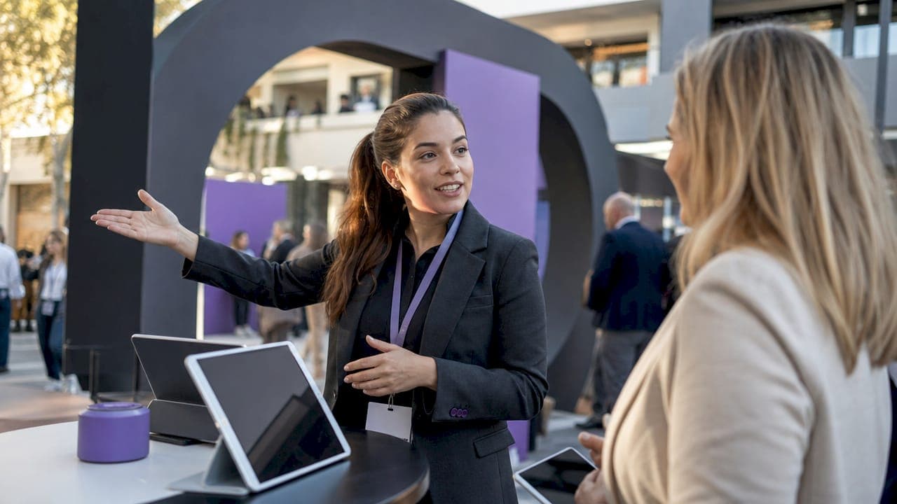 Showcase brand identity at networking events